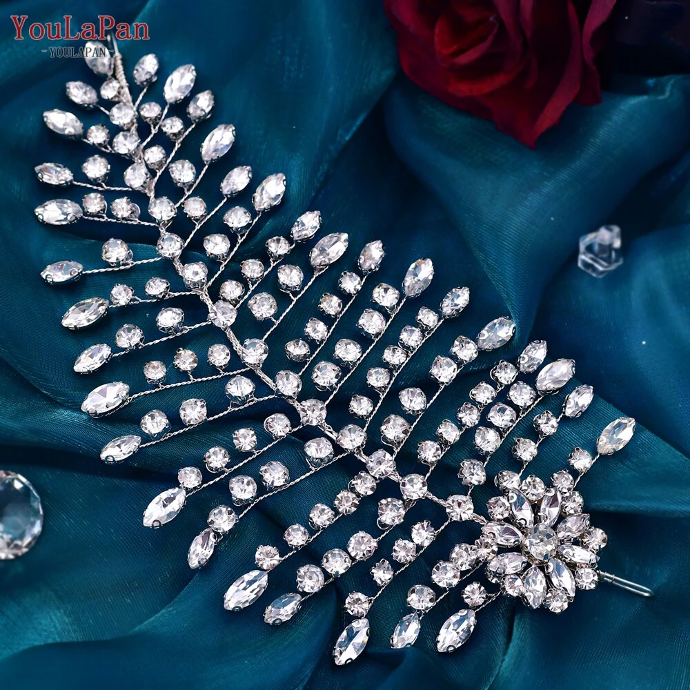 Diadema sposa di lusso con strass e cristalli - immagine 7