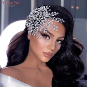 Diadema sposa di lusso con strass e cristalli