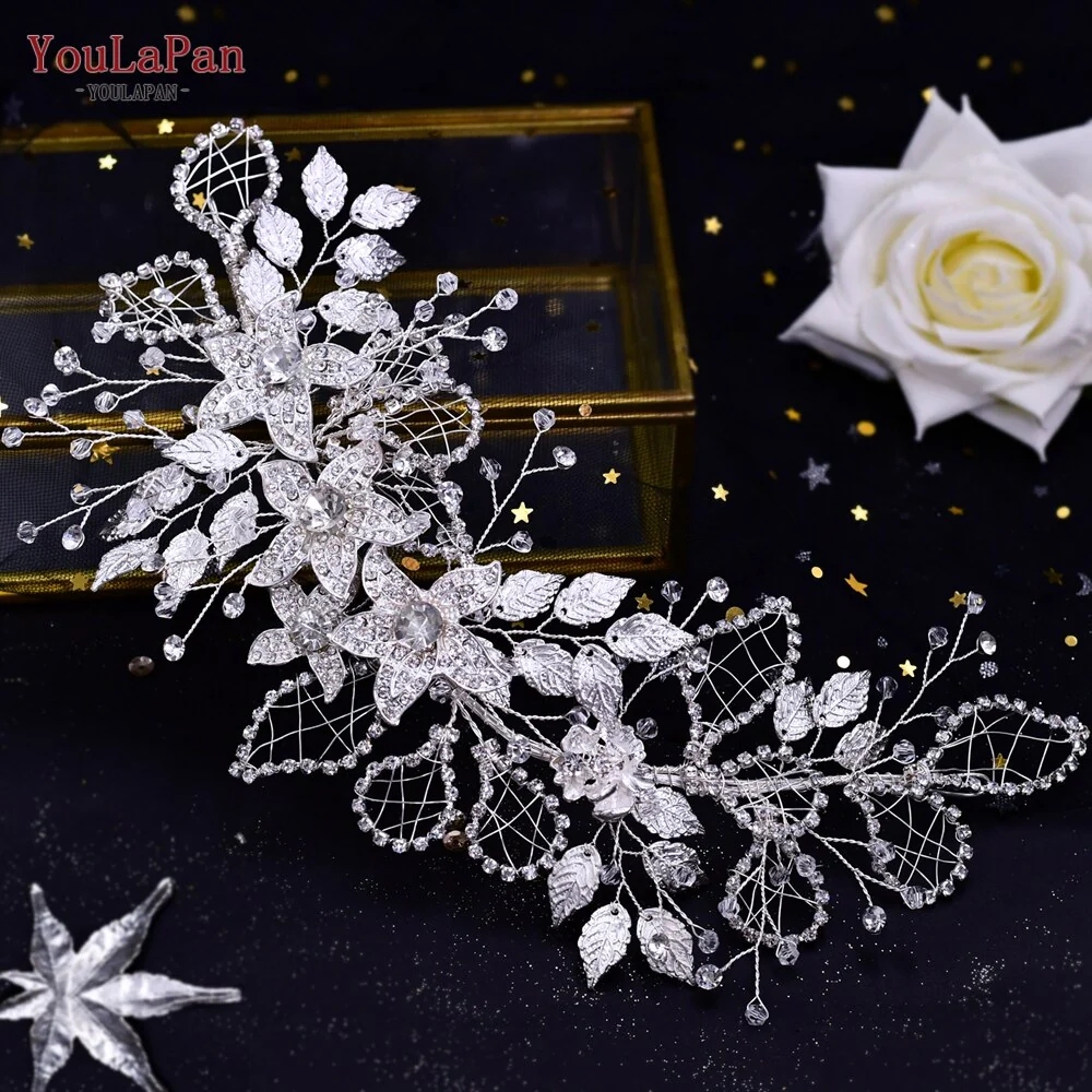 Diadema sposa di lusso con strass e cristalli - immagine 9