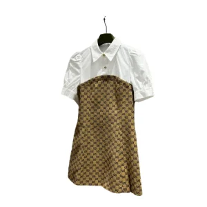 GUCCI - Abito in cotone GG